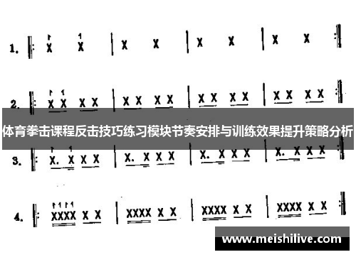 体育拳击课程反击技巧练习模块节奏安排与训练效果提升策略分析